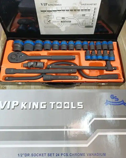 جعبه بکس 24 پارچه کینگ تولز جرمنی خورده VIP KINGTOOLS درایو 1/2