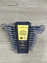 مجموعه 12 عددی آچار یکسر تخت یکسر رینگ پلکانی EURO DIN جنس فوق العاده عالی gallery0