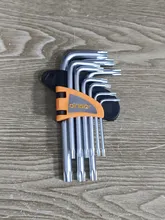 مجموعه 9 عددی آچار آلن ستاره ای کوتاه دینگی کد 17123A gallery1