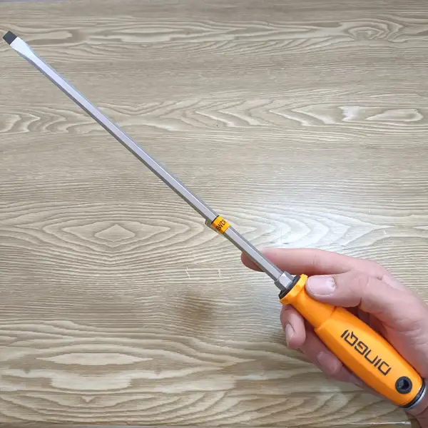 پیچ گوشتی دوسو ضربه خور آچارخور دینگی سایز 12 اینچ (30سانتی متری)