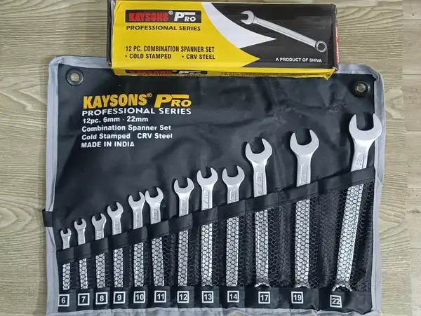 مجموعه 12 عددی آچار یکسر رینگ یکسر تخت کیسون پرو Kaysons Pro کیفیت فوق العاده